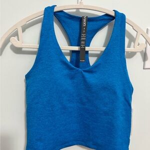 Vuori Bright Blue Racerback Crop Tank Top